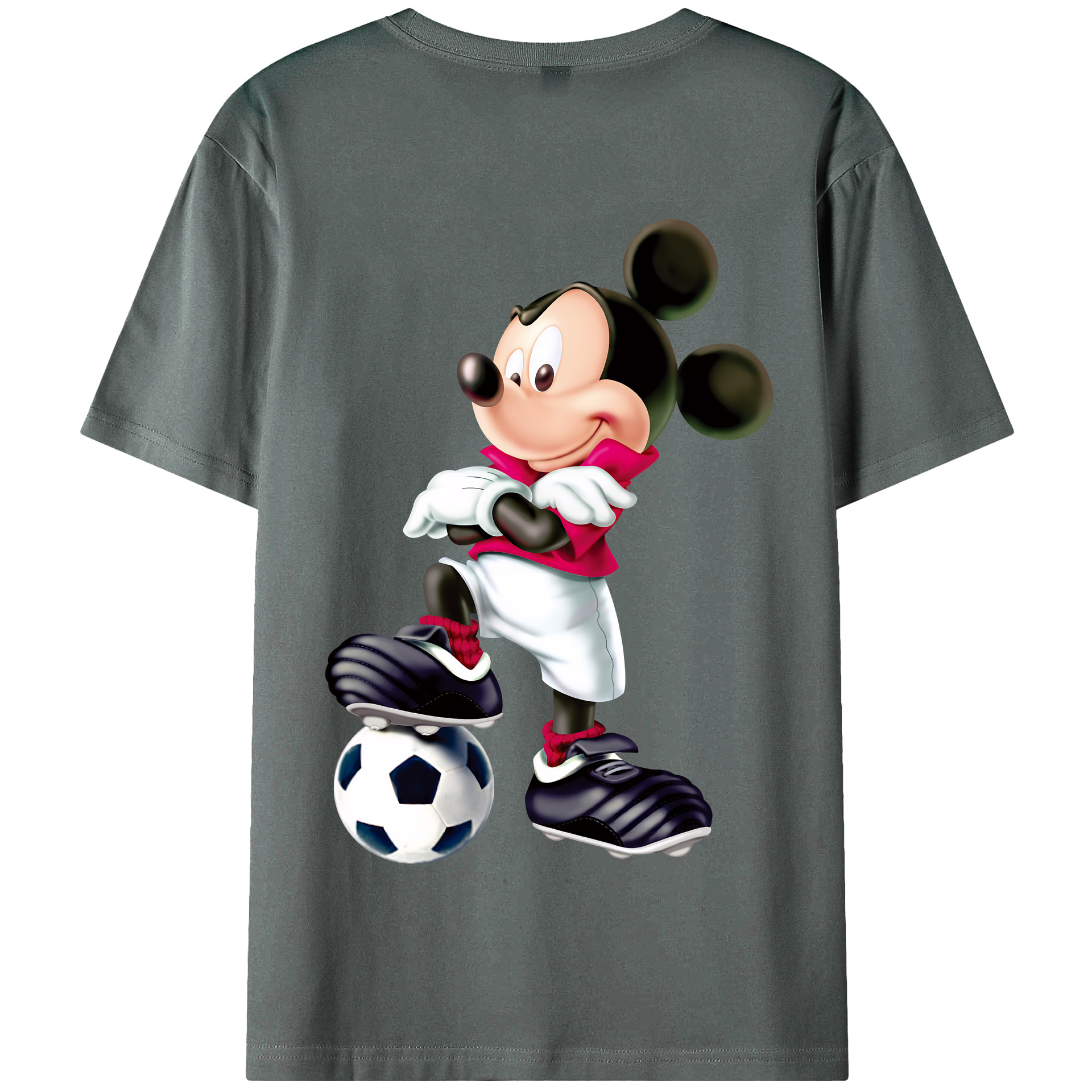 （画像用） ミッキーマウス Mickey Mouse 綿100％半袖Tシャツ（背面プリント）